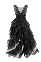 Ana Mesh Ruffles Midi Dress | Dress In Beauty